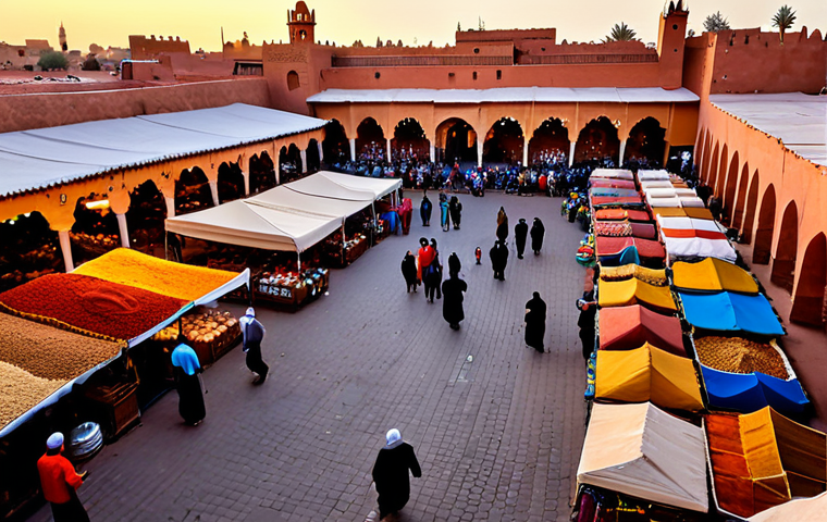 언어 학습의 동기와 참여 - **
A bustling marketplace in Marrakech, Morocco, filled with vibrant colors, spices, and textiles. ...