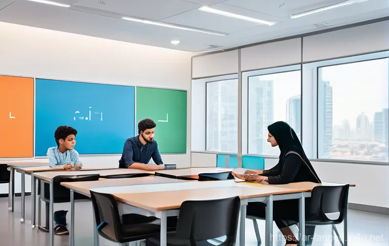 언어 교육 콘텐츠 개발 - **Prompt 1: Interactive AI-Powered Language Learning in a Modern Setting**
"A diverse group of y...